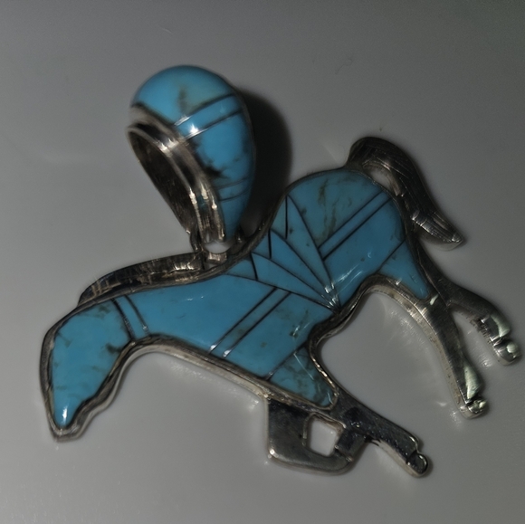 Turquoise 🐎 Horse Pendant. - Picture 4 of 5